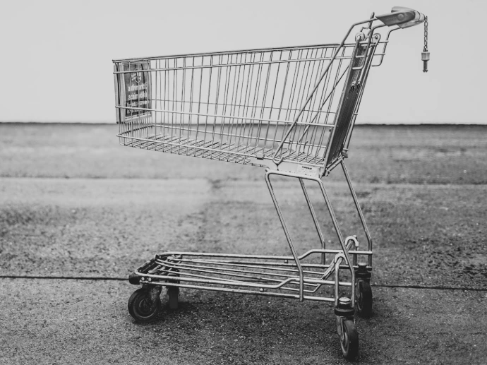 grey shopping cart