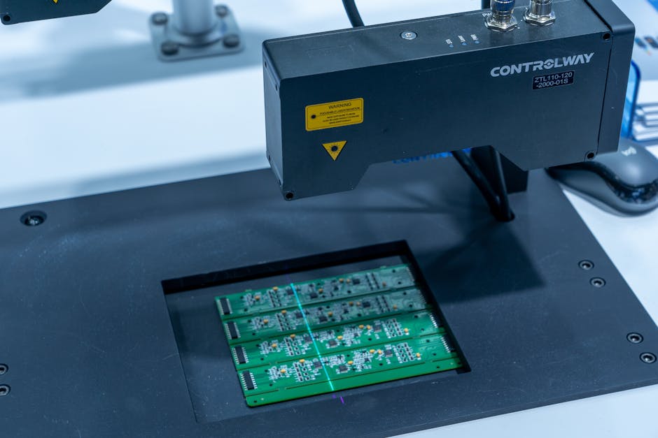 Laser scanner meet doos op in distributiecentrum