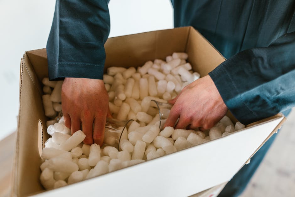 Klant gefrustreerd door piepschuim bolletjes
